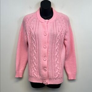 Full Fashion Pink Vintage Cardigan Size M